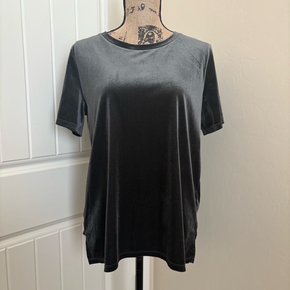 Old Navy Taupe Velour Velvety Shirt Top